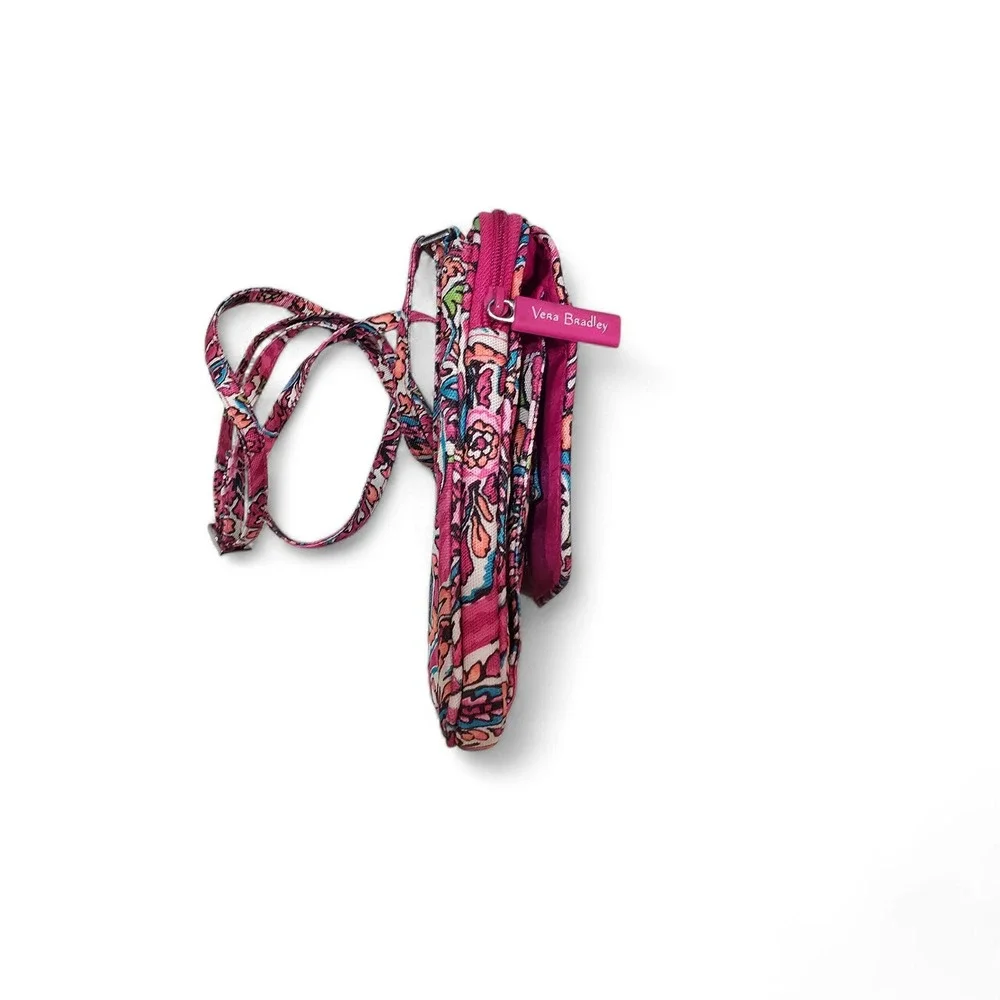 Vera Bradley Pink Floral Paisley RFID All in One Crossbody Bag 20752-L13 - Picture 9 of 10